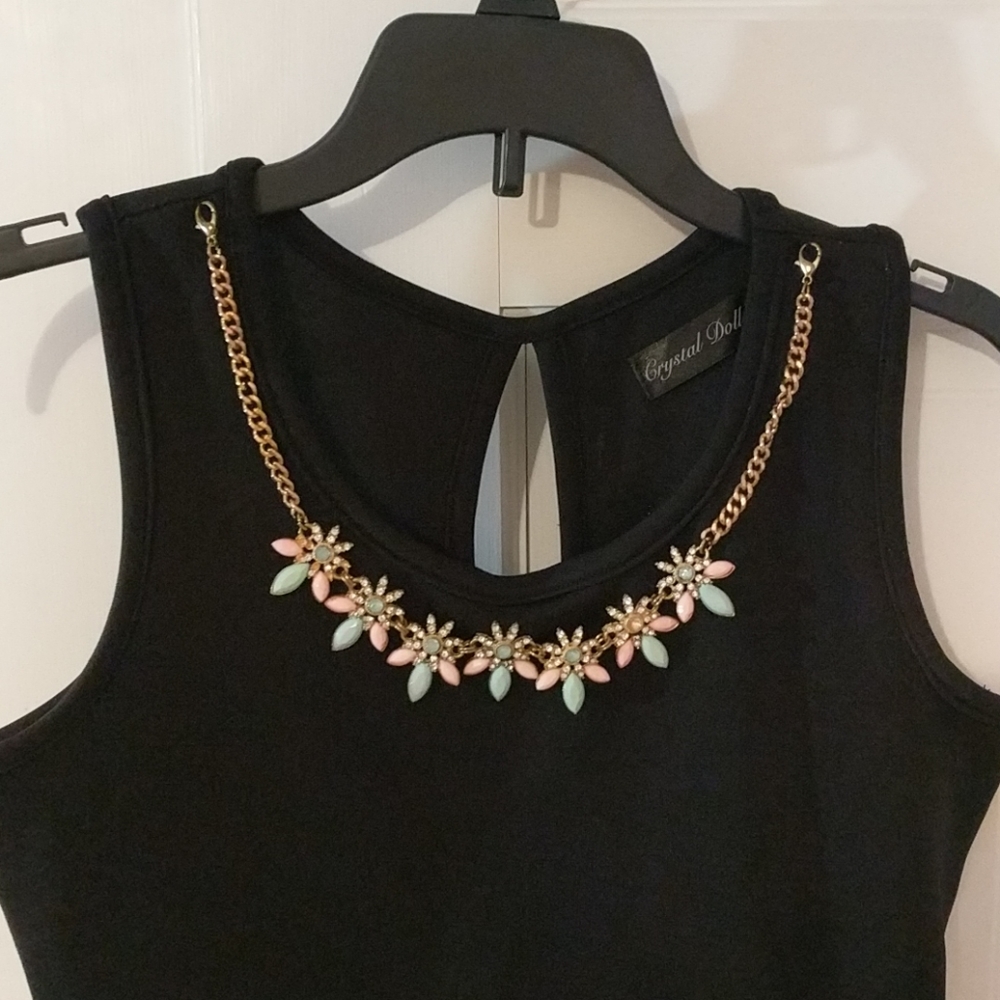 Girls Size 12 Dress with Necklace - Picture 3 of 4